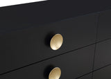 Zayne Engineered Wood / Metal Contemporary Black Dresser - 60" W x 18" D x 32" H