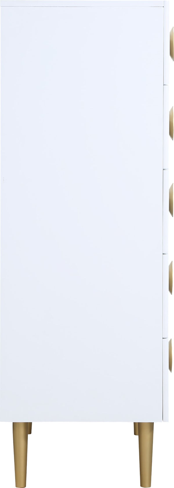 Zayne Engineered Wood / Metal Contemporary White Chest - 36" W x 18" D x 49" H