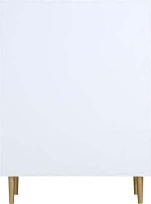 Zayne Engineered Wood / Metal Contemporary White Chest - 36" W x 18" D x 49" H