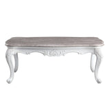 Ciddrenar Transitional Coffee Table Marble Top & White Finish 84310-ACME