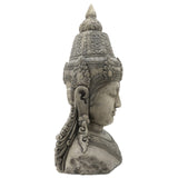 Sagebrook Home Contemporary Resin, 42"h Buddha Head, Gray 16096-01 Gray Polyresin