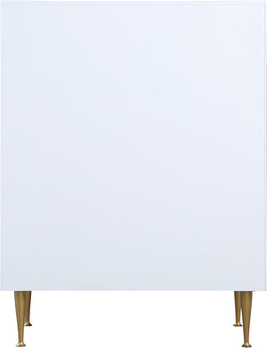 Marisol Engineered Wood / Iron Contemporary White Chest - 36" W x 18" D x 48.5" H