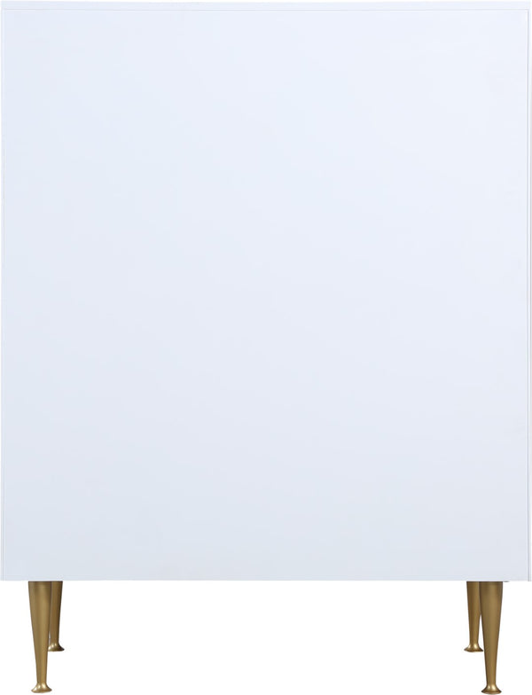 Marisol Engineered Wood / Iron Contemporary White Chest - 36" W x 18" D x 48.5" H