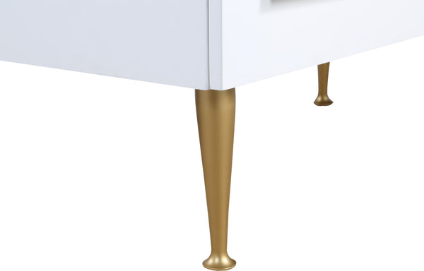 Marisol Engineered Wood / Iron Contemporary White Chest - 36" W x 18" D x 48.5" H