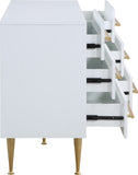 Marisol Engineered Wood / Iron Contemporary White Dresser - 60" W x 18" D x 32" H