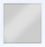 Marisol Engineered Wood / Iron Contemporary White Mirror - 36" W x 1" D x 38" H