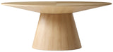 Gavin Oak Veneer / Engineered Wood Mid Century Design Natural Oak Dining Table - 72" W x 43.5" D x 30" H