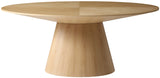 Gavin Oak Veneer / Engineered Wood Mid Century Design Natural Oak Dining Table - 72" W x 43.5" D x 30" H