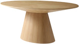 Gavin Oak Veneer / Engineered Wood Mid Century Design Natural Oak Dining Table - 72" W x 43.5" D x 30" H