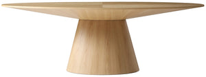 Gavin Oak Veneer / Engineered Wood Mid Century Design Natural White Oak Dining Table - 90" W x 43.5" D x 30" H