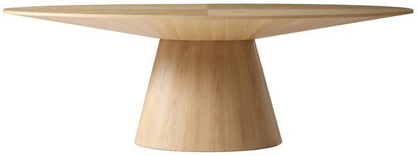 Gavin Oak Veneer / Engineered Wood Mid Century Design Natural White Oak Dining Table - 90" W x 43.5" D x 30" H