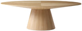 Gavin Oak Veneer / Engineered Wood Mid Century Design Natural White Oak Dining Table - 90" W x 43.5" D x 30" H