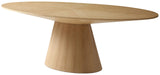 Gavin Oak Veneer / Engineered Wood Mid Century Design Natural White Oak Dining Table - 90" W x 43.5" D x 30" H