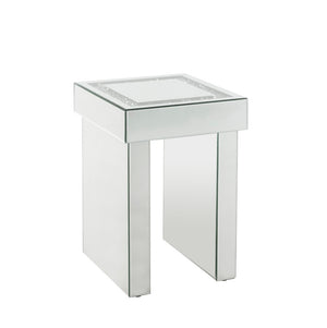 Noralie Glam End Table Mirrored & Faux Diamonds 84702-ACME