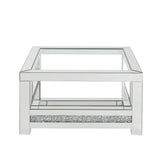 Noralie Glam Coffee Table Mirrored & Faux Diamonds 84720-ACME
