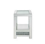 Noralie Glam End Table Mirrored & Faux Diamonds 84722-ACME