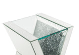 Noralie Glam End Table Clear Glass, Mirrored & Faux Diamonds 84727-ACME