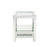 Noralie Glam End Table Mirrored & Faux Diamonds 84732-ACME