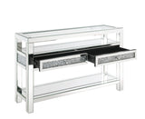 Noralie Glam Sofa Table Mirrored & Faux Diamonds 84733-ACME