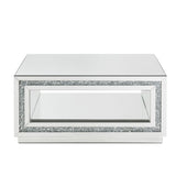 Noralie Glam Coffee Table Mirrored & Faux Diamonds 84735-ACME