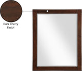 Maxine Engineered Wood / Iron Contemporary Brown Mirror - 31.5" W x 1" D x 39.5" H