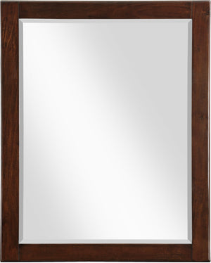 Maxine Engineered Wood / Iron Contemporary Brown Mirror - 31.5" W x 1" D x 39.5" H