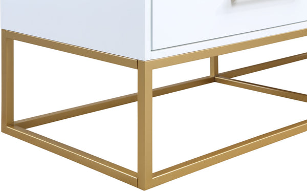 Maxine Engineered Wood / Iron Contemporary White Dresser - 56" W x 18" D x 32.5" H