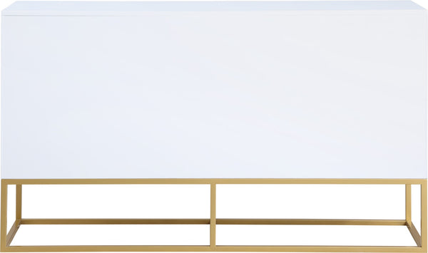 Maxine Engineered Wood / Iron Contemporary White Dresser - 56" W x 18" D x 32.5" H