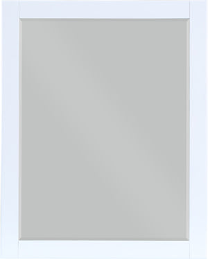 Maxine Engineered Wood / Iron Contemporary White Mirror - 31.5" W x 1" D x 39.5" H