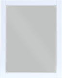 Maxine Engineered Wood / Iron Contemporary White Mirror - 31.5" W x 1" D x 39.5" H