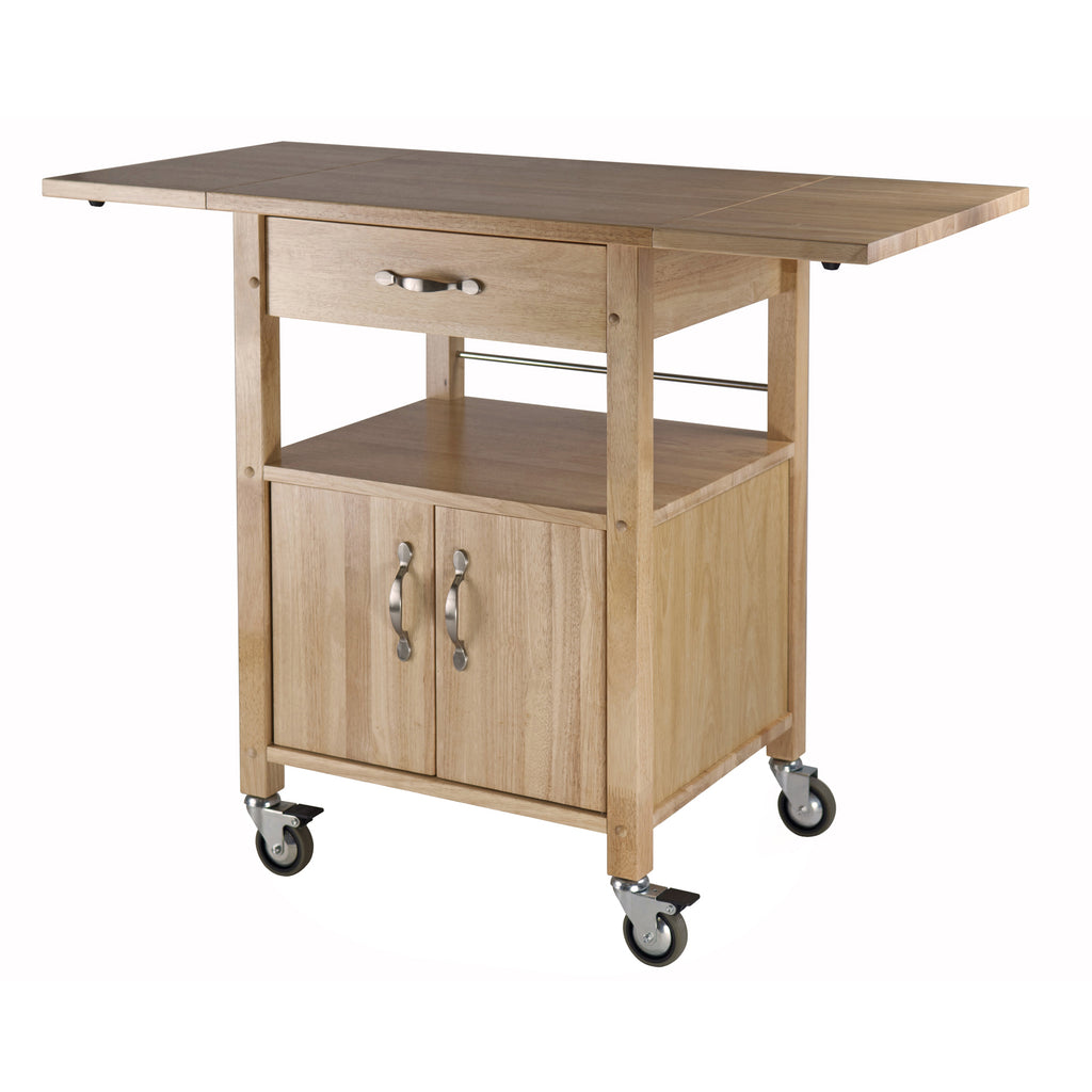 Winsome Wood Rachael Drop Leaf Utility Kitchen Cart, Natural 84920-WINSOMEWOOD