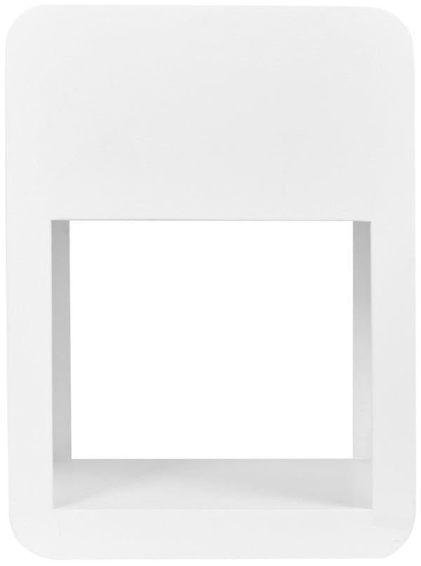 Langham Natural Cane / Engineered Wood / Metal Mid Century White Night Stand - 18" W x 14" D x 24" H