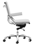 Zuo Modern Lider 100% Polyurethane, Steel, Aluminum Alloy Modern Commercial Grade Office Chair White, Silver 100% Polyurethane, Steel, Aluminum Alloy