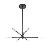 Light Streak 36'' Wide 6-Light Chandelier - Matte Black