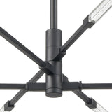 Light Streak 36'' Wide 6-Light Chandelier - Matte Black