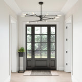 Light Streak 55.5'' Wide 10-Light Chandelier - Matte Black