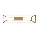 Minimalist 36'' Wide LED Linear Chandelier - Soft Gold