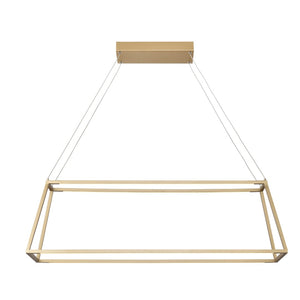 Minimalist 36'' Wide LED Linear Chandelier - Soft Gold