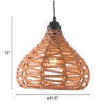 Zuo Modern Nezz Steel, Paper Transitional Commercial Grade Ceiling Lamp Natural Steel, Paper