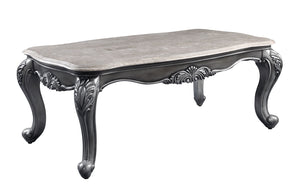 Ariadne Transitional Coffee Table Marble • Wood] Platinum (cc#) --> Nicole 85345-ACME