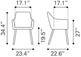 Zuo Modern Loiret 100% Polyurethane, Plywood, Steel Modern Commercial Grade Dining Chair Set - Set of 2 Yellow, Black 100% Polyurethane, Plywood, Steel