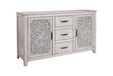 Aria Dresser with Cabinets & Drawers