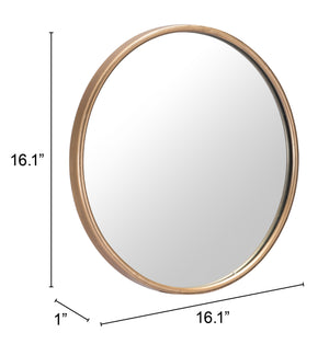Zuo Modern Large Steel, MDF, Glass Modern Commercial Grade Mirror Gold Steel, MDF, Glass