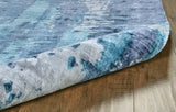Emory Handwoven Lustrous Viscose Rug, Navy/Ocean Blue, 9ft x 12ft Area Rug