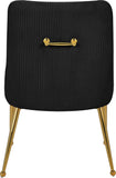 Ace Velvet / Engineered Wood / Foam Contemporary Black Velvet Dining Chair - 24" W x 21" D x 34.5" H