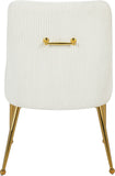 Ace Velvet / Engineered Wood / Foam Contemporary Cream Velvet Dining Chair - 24" W x 21" D x 34.5" H