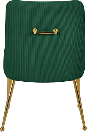 Ace Velvet / Engineered Wood / Foam Contemporary Green Velvet Dining Chair - 24" W x 21" D x 34.5" H