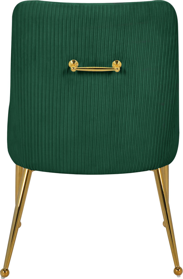 Ace Velvet / Engineered Wood / Foam Contemporary Green Velvet Dining Chair - 24" W x 21" D x 34.5" H