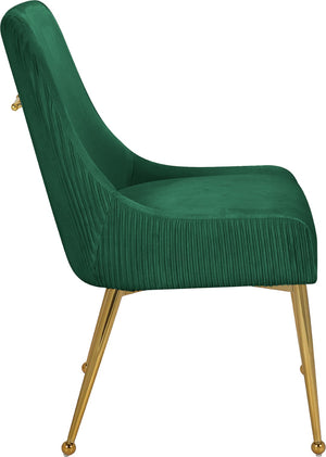 Ace Velvet / Engineered Wood / Foam Contemporary Green Velvet Dining Chair - 24" W x 21" D x 34.5" H