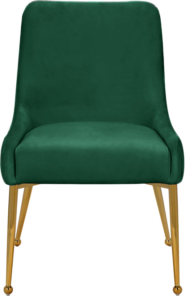 Ace Velvet / Engineered Wood / Foam Contemporary Green Velvet Dining Chair - 24" W x 21" D x 34.5" H